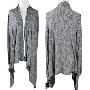 Revolve Michael Lauren Moshi Waterfall Cardigan Heather Charcoal Grey Large NWT